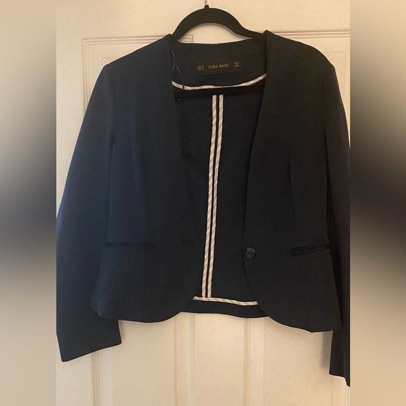 Zara navy blue blazer - Picture 1 of 2